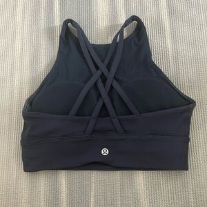 Navy lululemon energy sports bra